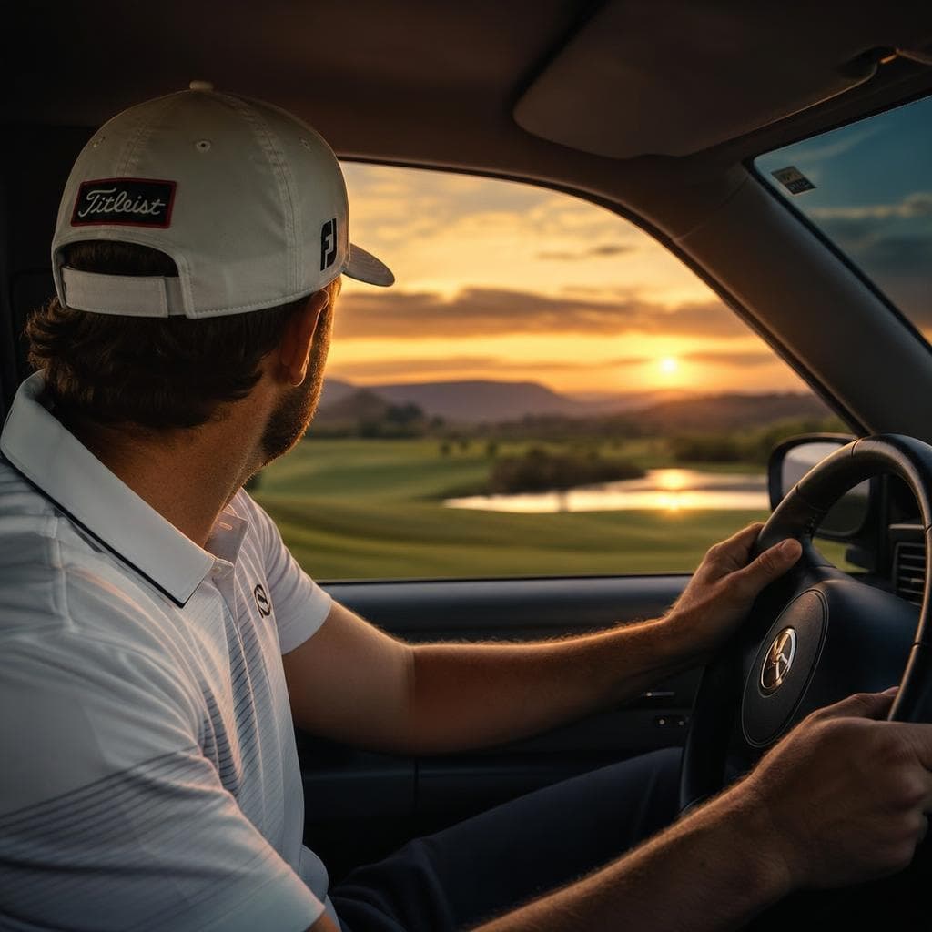 Golfer reflecting after a round